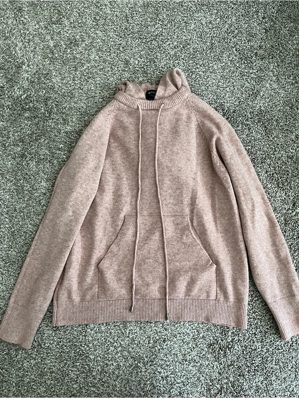 S. Christina Pink Cashmere Hooded Pullover Sweater
